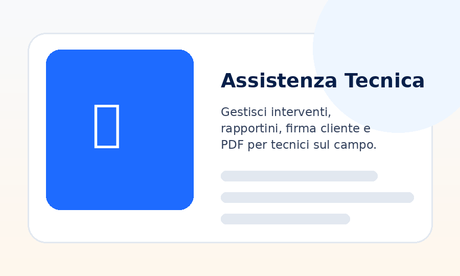 Immagine settore Assistenza Tecnica per ReportOne