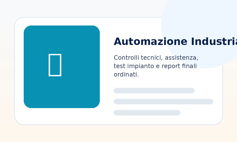 Immagine settore Automazione Industriale per ReportOne