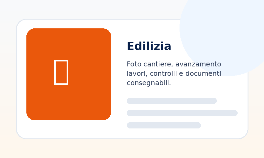 Immagine settore Edilizia per ReportOne