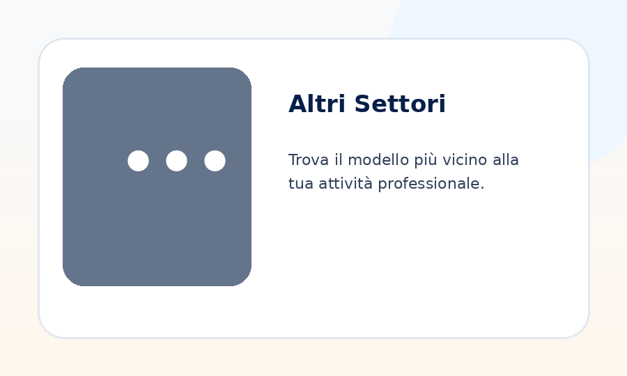 Immagine modello ReportOne Altri Settori