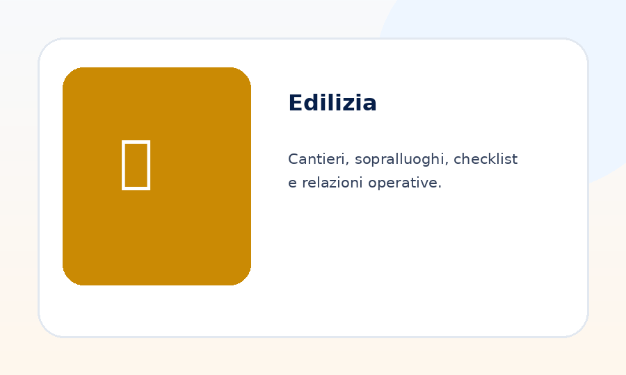 Immagine modello Edilizia ReportOne