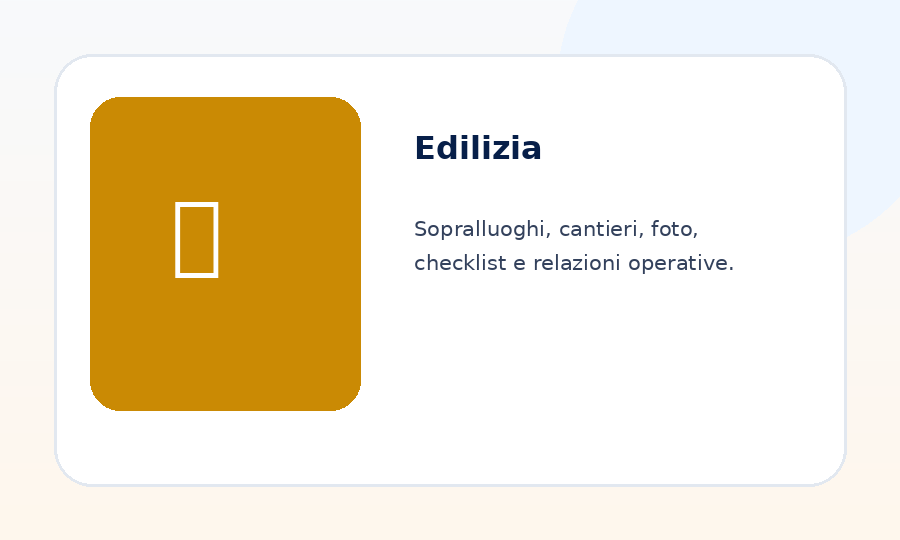 Immagine funzioni ReportOne per Edilizia
