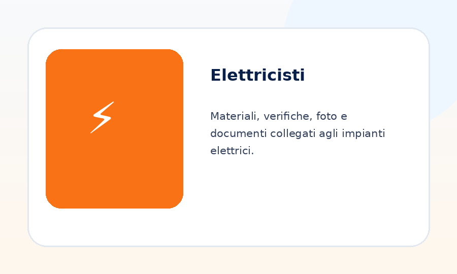 Immagine funzioni ReportOne per Elettricisti