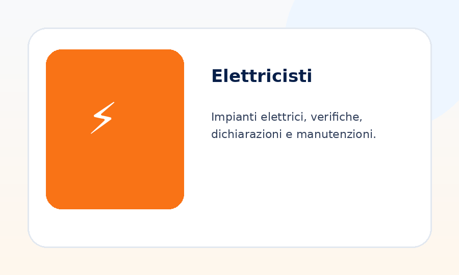 Immagine modello ReportOne Elettricisti