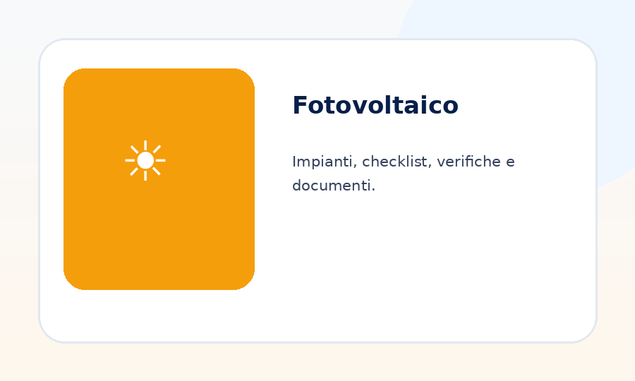 Immagine soluzione ReportOne Fotovoltaico