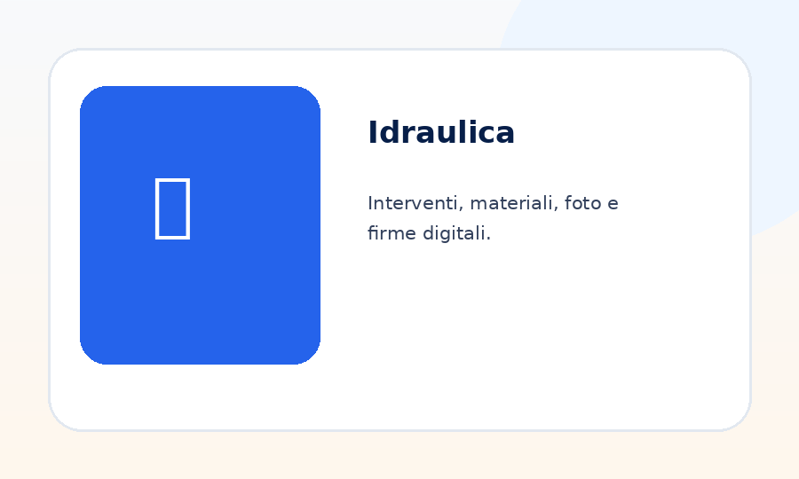 Immagine soluzione ReportOne Idraulica
