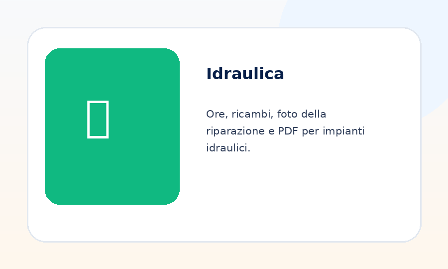 Immagine funzioni ReportOne per Idraulica