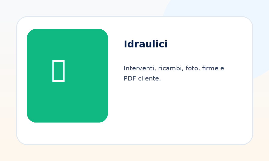 Immagine modello Idraulici ReportOne
