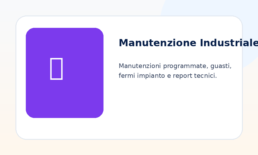 Immagine modello ReportOne Manutenzione Industriale