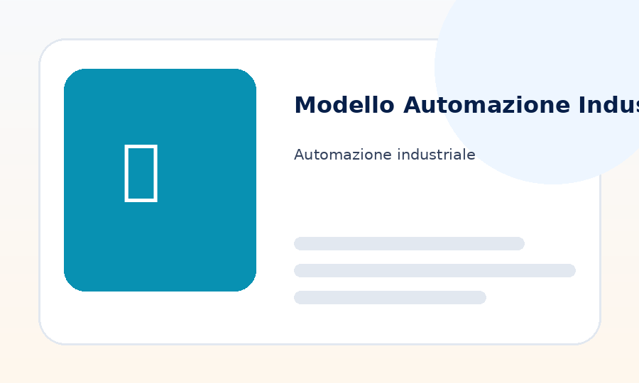 Immagine Modello Automazione Industriale ReportOne