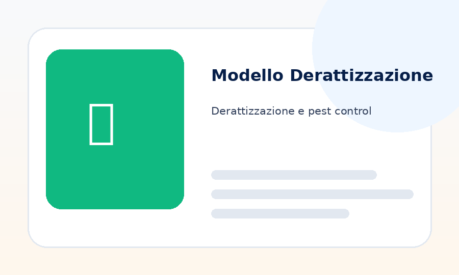 Immagine Modello Derattizzazione ReportOne