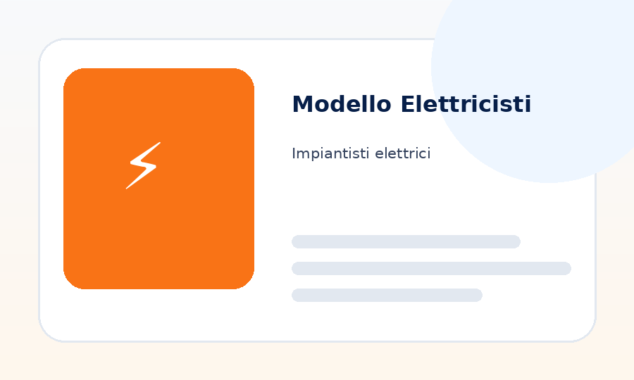 Immagine Modello Elettricisti ReportOne