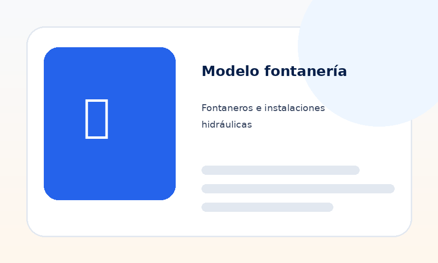 Imagen Modelo fontanería ReportOne
