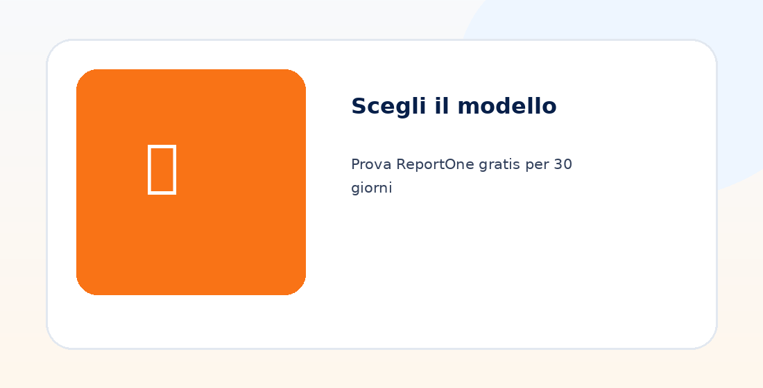 Mockup invito prova gratuita ReportOne